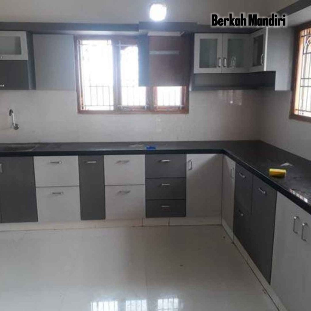 Kitchen Set Aluminium ACP Desain Minimalis Modern Dapur Kecil