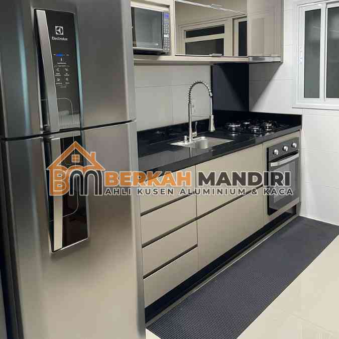 Tukang kitchen set aluminium Tangerang minimalis custom