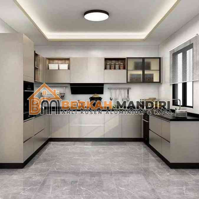 kitchen set aluminium tambun bekasi terdekat minimalis dapur sempit rapi