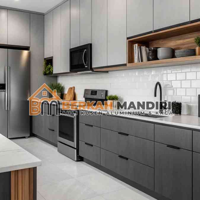Spesialis kitchen set aluminium Depok minimalis ACP awet