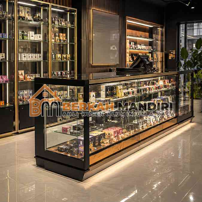 Jasa Etalase Kaca Aluminium Depok Awet Anti Karat