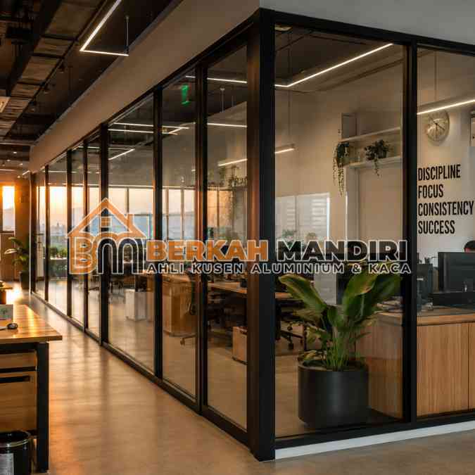 partisi aluminium Tangerang sekat tempat usaha praktis awet