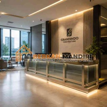 Jasa Meja Resepsionis Aluminium Kaca Tempered Garansi Jasa Meja Resepsionis Aluminium Kaca Tempered Garansi
