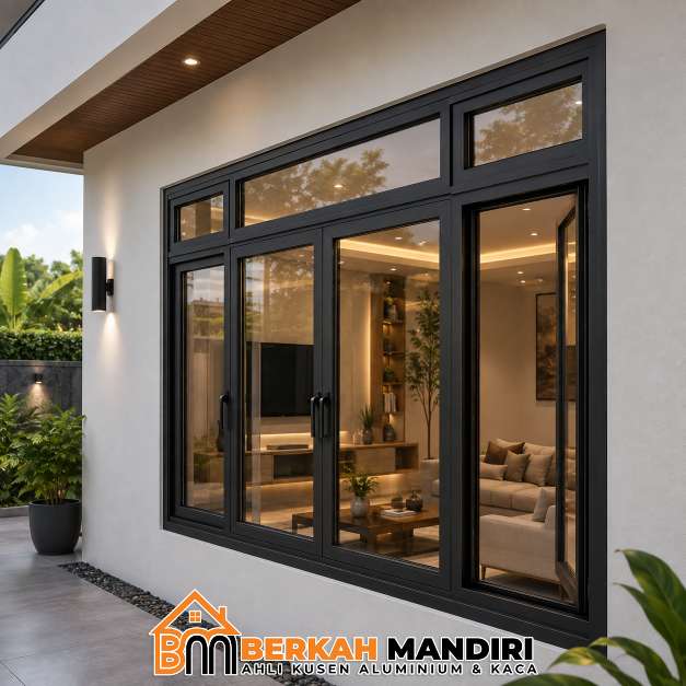 Tukang Kusen Aluminium Surabaya Desain Hitam Doff Elegan